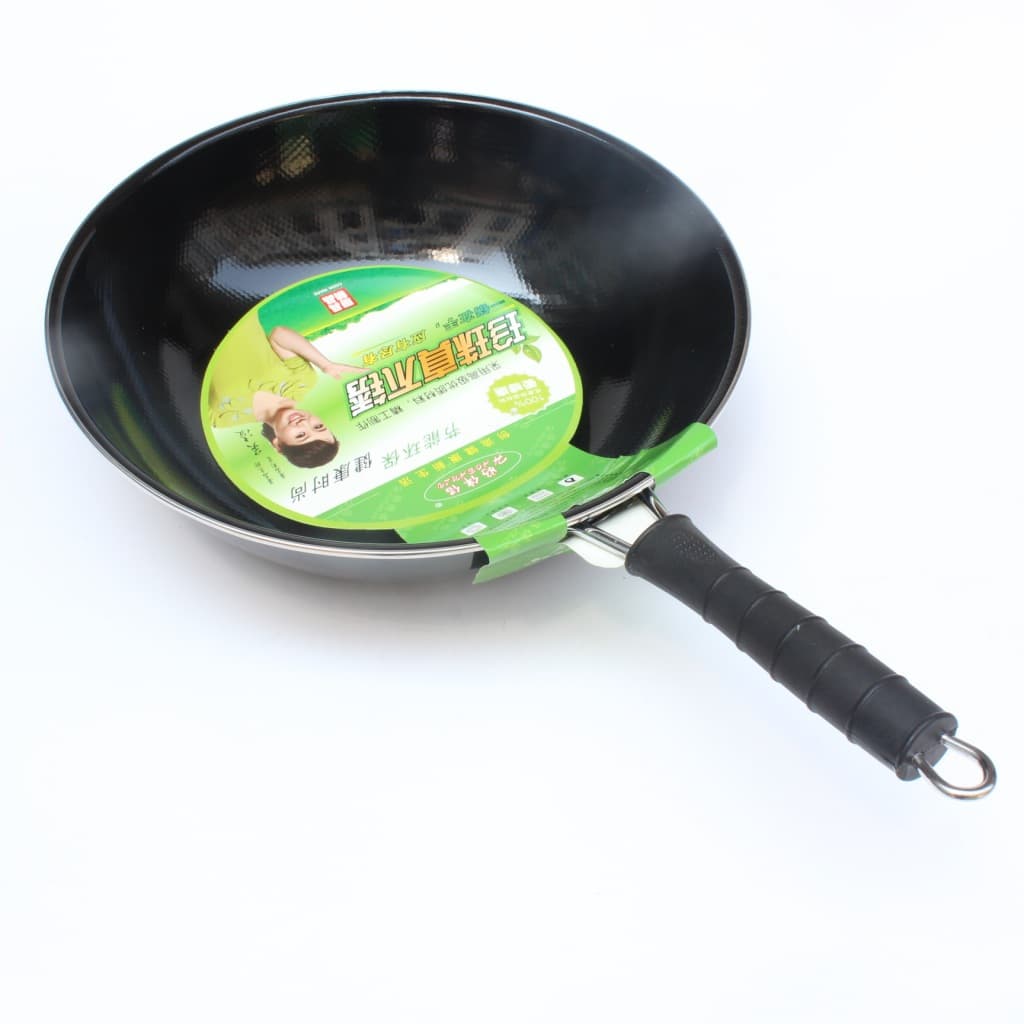 Enamel Wok, Lightweight, Round Bottom, Non-Stick, No Coating, Rust-Proof, Household Pot, Compatible with Gas Stove and Induction Cooker