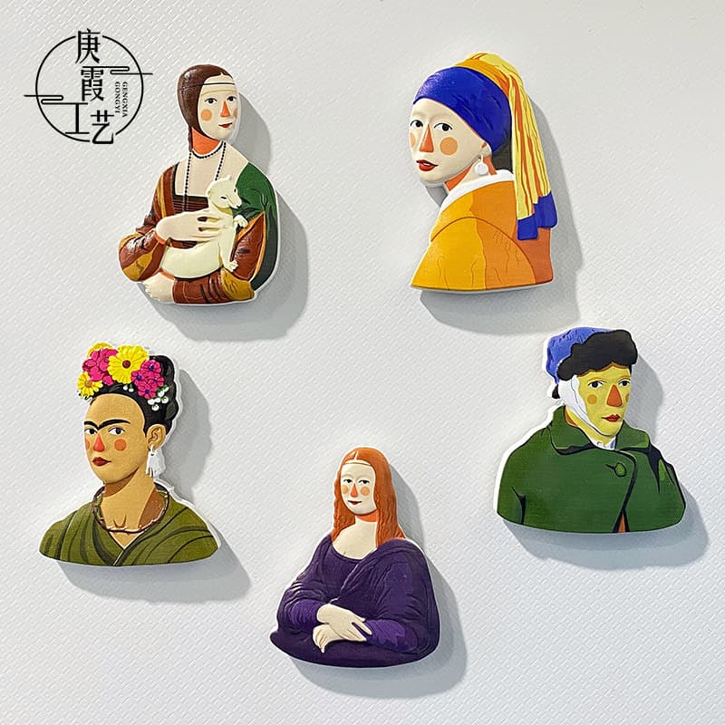 Funny Character Magnetic Stickers Cartoon Creative Cute Magnetic Refrigerator Stickers 3D Stereo Resin Home Decoration Magnetic Stickers
