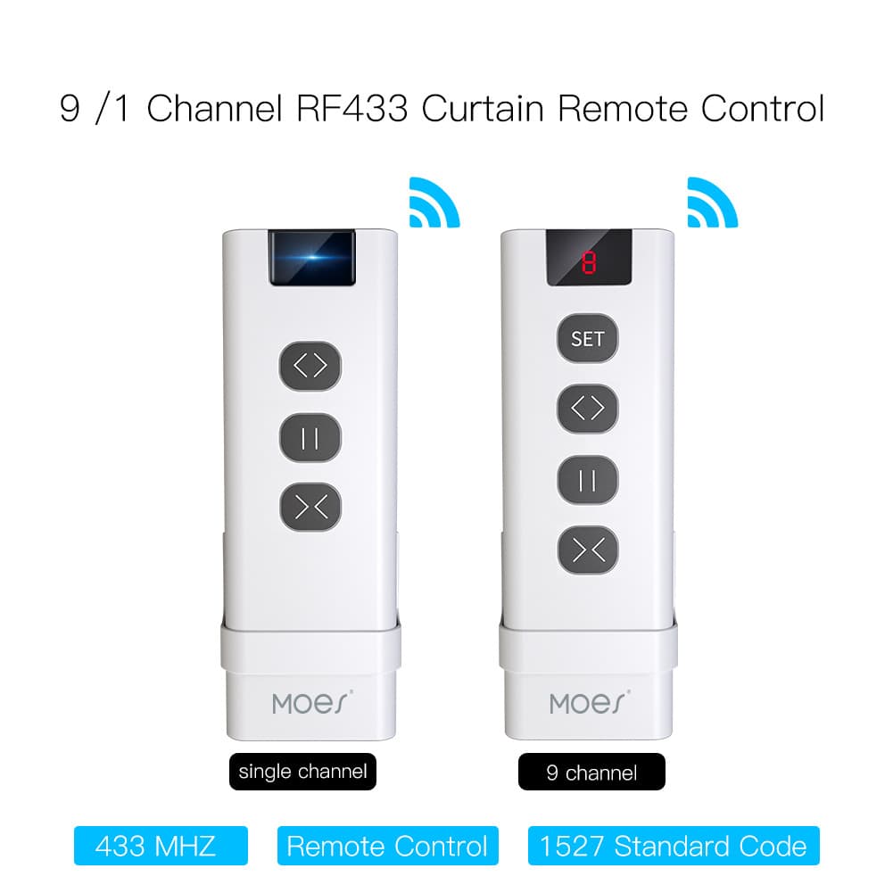 Smart RF433 Remote Controller with 9 Channels for Intelligent Blind Switch And Intelligent Curtain Switch Usage