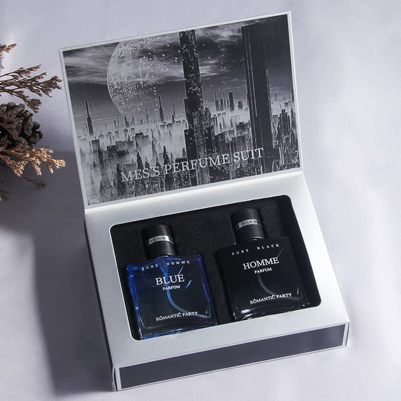Elegant Fragrance Gift Box Set Men's Cologne Long Lasting Light Scent Dragon Well Tea Aromatic Water Oceanic Aroma Wood Notes