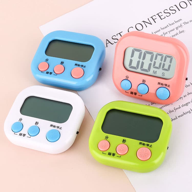 Bilingual Large Screen Digital Timer Cross-border Student Stopwatch Kitchen Baking Timer