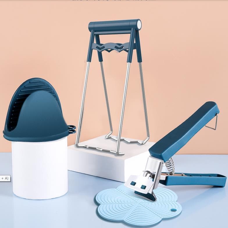In Stock Anti-Scald Bowl Tongs, High-Temperature Resistant Non-Slip Dish Clip, Stainless Steel Plate Lifter, Kitchen Plate and Bowl Set