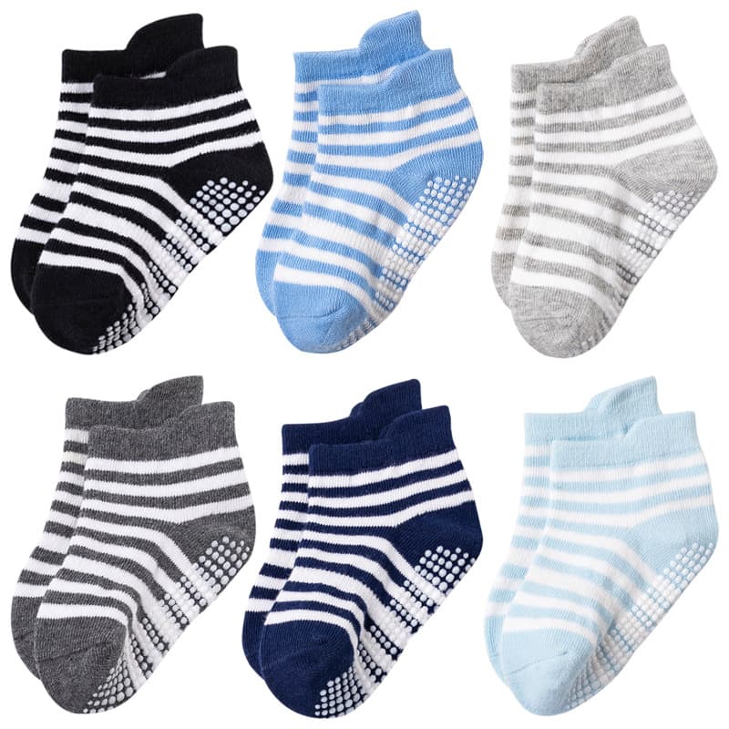 Amazon Anti-Slip Dot Grip Kids Socks Spring Summer Autumn Baby Socks Boys Cotton Ankle Socks Children Socks C017