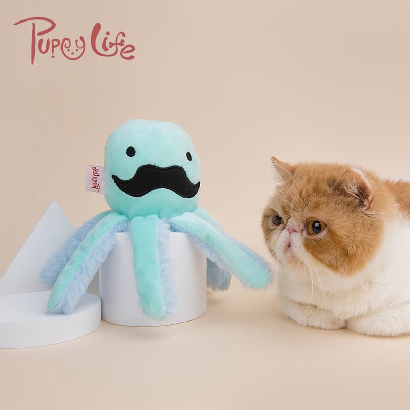 New Plush Crinkle Paper Dog Chew Toy Dog Toy Crinkle Octopus Durable Dog Toy Wholesale