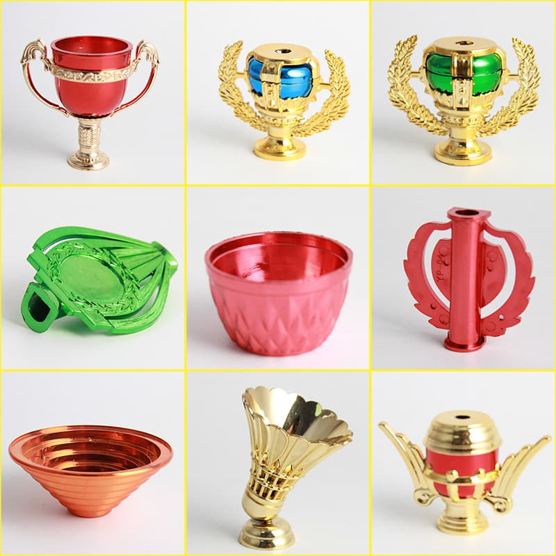 Custom metal trophy manufacturer, custom flower plaques, figurine accessories, plastic and metal trophies, resin accessories factory wholesale