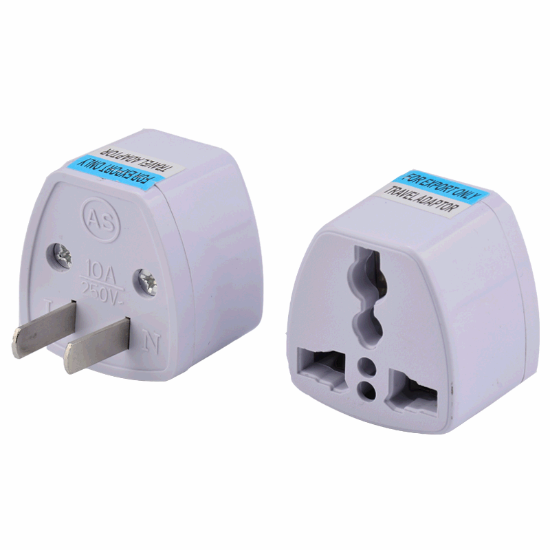 US Standard Travel Plug Adapter 2-Pin to 3-Outlet Converter Flat 2-Prong Plug for Japan