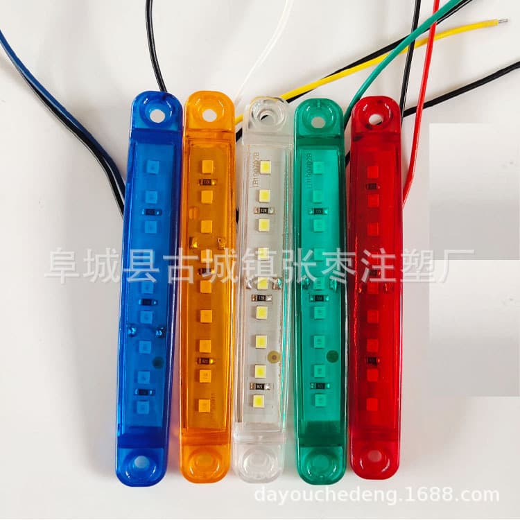 Wide Voltage 9LED Truck Side Light Signal Lamp 8LED Burst Flash Car Side Light Vehicle Supplies Turn Signal Corner