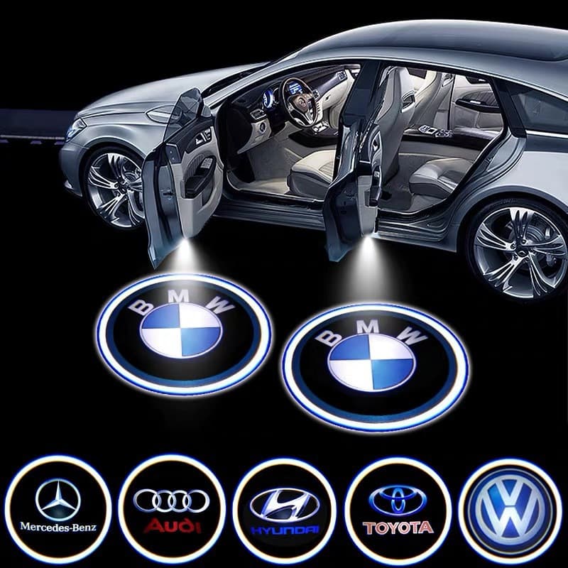 Car Door Laser Welcome Light LED Ground Projection Warning Light Vehicle Modification Wireless Logo Projector
