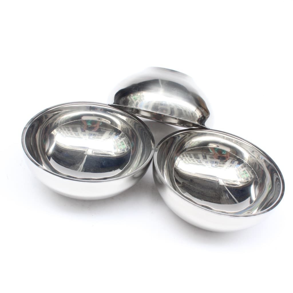 Clearance Non-magnetic stainless steel double-layer bowl Stainless steel bowl Insulated bowl Stainless steel double-layer bowl Welded edge bowl