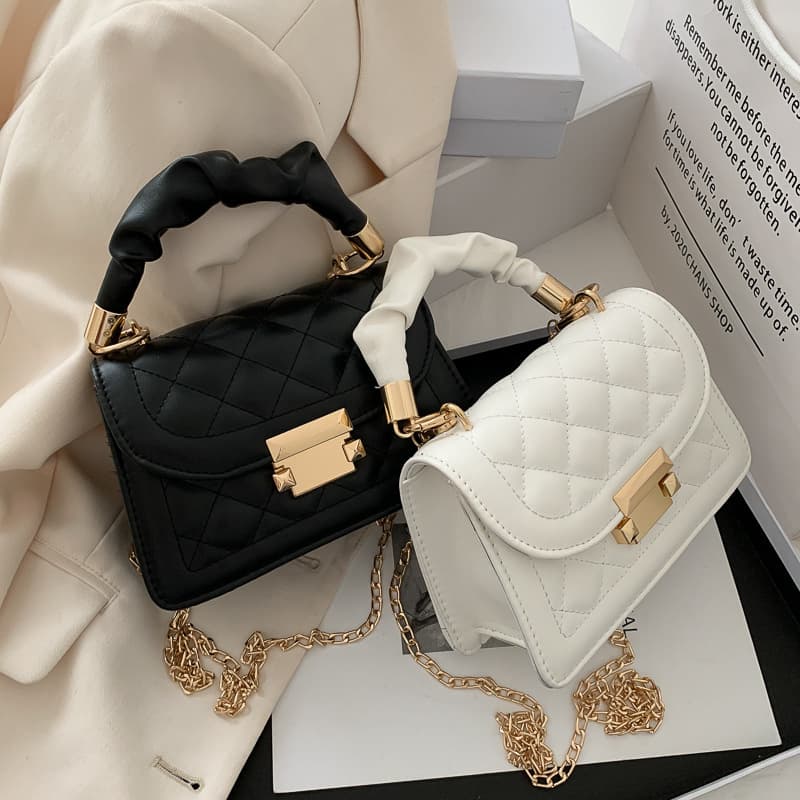 Popular Versatile Ins Women's Bag 2022 Trendy Korean Style Chain Crossbody Internet Celebrity Handbag Small Square Bag