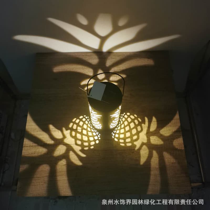 Factory Direct Creative Artistic Iron Solar Landscape Light Cross-border Solar Lamp Amazon Hot Selling Portable Lantern