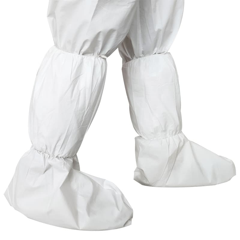 Disposable shoe covers, SF non-woven breathable film boot covers, long tube waterproof, breeding dust-proof isolation wear-resistant high tube foot covers