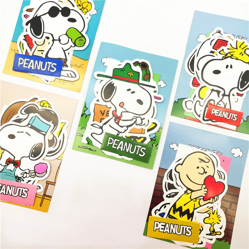 Korean Ins Snoopy Large Luggage Sticker Wall Sticker Phone Sticker Journal Material Journal Decal