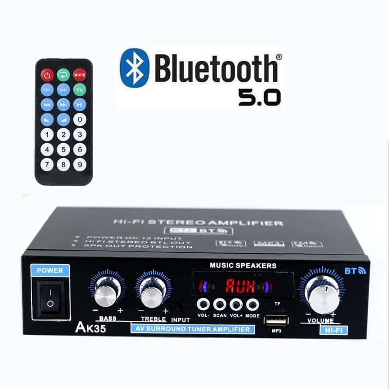AK35 Digital Amplifier Bluetooth USB Drive Two-Channel Home Audio Equipment Manufacturer Direct Sale