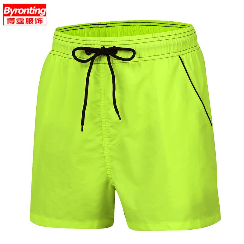 Cross-border Men's Swim Trunks Color Block Swimming Shorts Anti-Embarrassment Waterproof Beach Shorts for Hot Springs European and American Trend