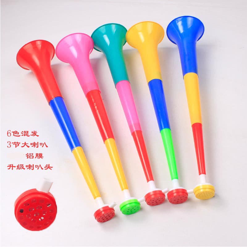 60cm three-section telescopic horn, sports meet fan cheering prop, children's toy wholesale.