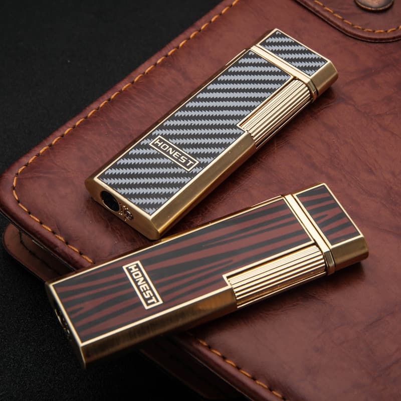 HONEST Premium Side-Sliding Pipe Lighter, Vintage Style, Inflatable Lighter, a Gift for Men