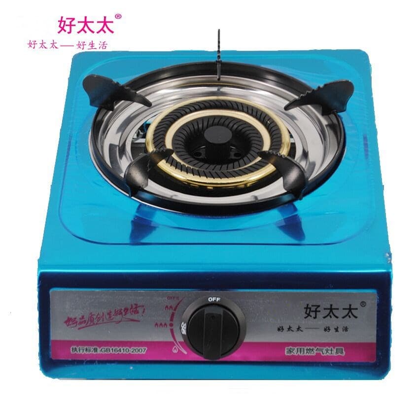 Stainless Steel Single Burner Gas Stove, Tabletop Natural Gas/LPG Cooktop with Swirl Flame, High-Power Home Cooking, Factory Direct