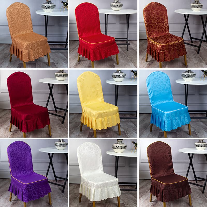 Hotel Chair Cover, Restaurant Wooden Chair Cover, Banquet Wedding Dining Table Universal Stool Cover, Fabric Chair Cover