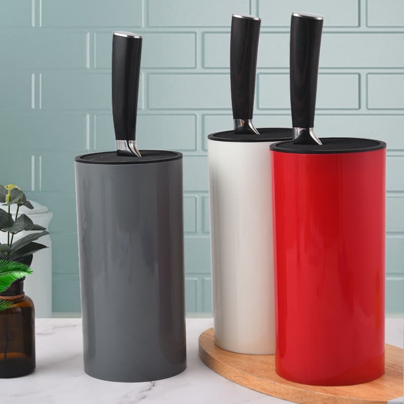 Free Knife Holder Nordic Style Simple Kitchen Knife Holder Multi-functional Kitchen Knife Storage Rack Plastic Knife Holder