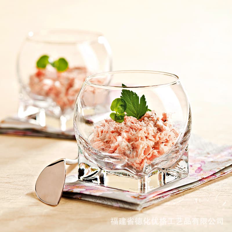 Carat Creative Lead-Free Glass Pudding Cup Hotel Compact Dessert Cup Home Shawan Bowl Yogurt Ice Cream Cup