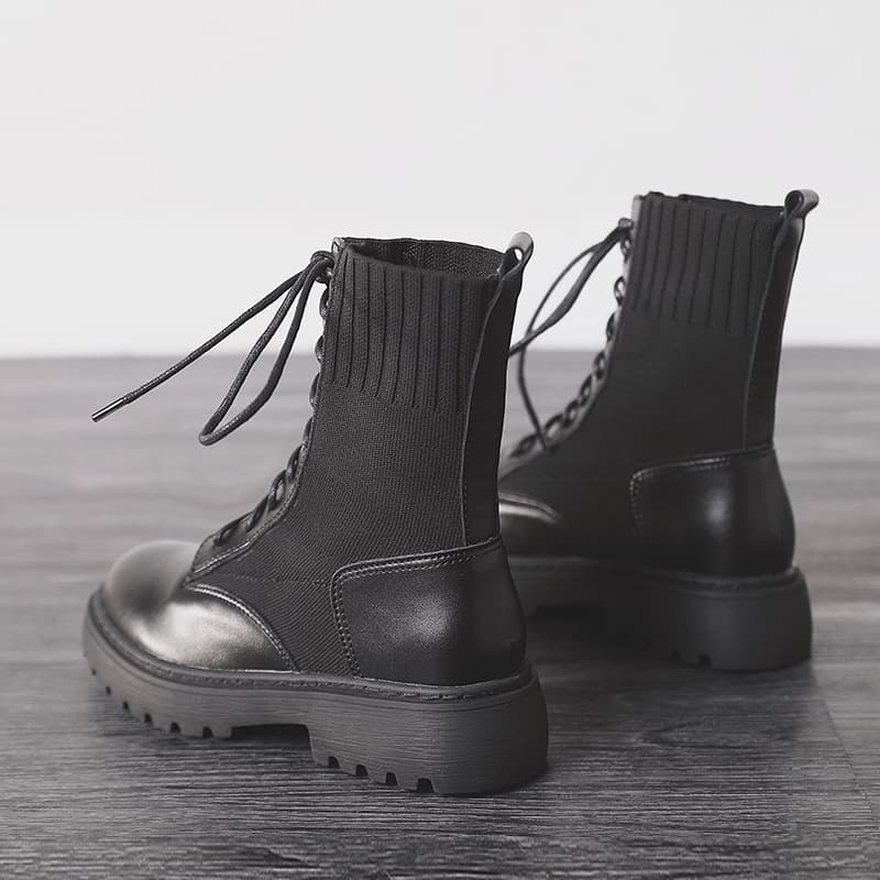 QY-8 Martin Boots Women's 2021 Autumn New British Style Thick Bottom Trendy ins Spring and Autumn Single Boots All-match Autumn Shoes Short Boots