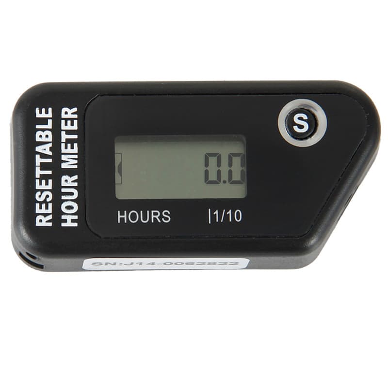 Digital display maintenance hour meter for gasoline engines, motorcycles, and ATVs; induction timer/cumulative timer.