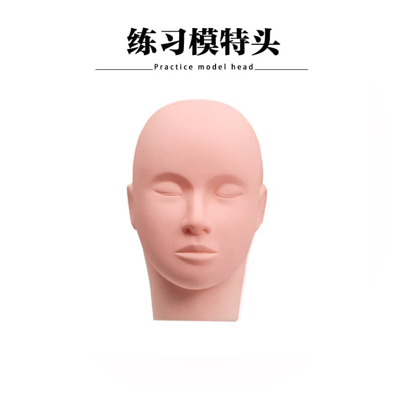 Beginner Practice Model for Eyelash Extension Training Makeup Beauty Tool Fake Head Mannequin for Learners in Beauty Industry