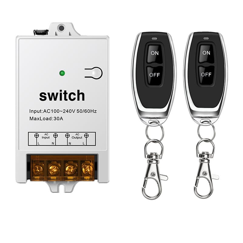 Wireless Remote Control Switch 433 Single-Channel Wireless Switch, No Wiring Required, Remote Smart Switch for Water Pump and Light