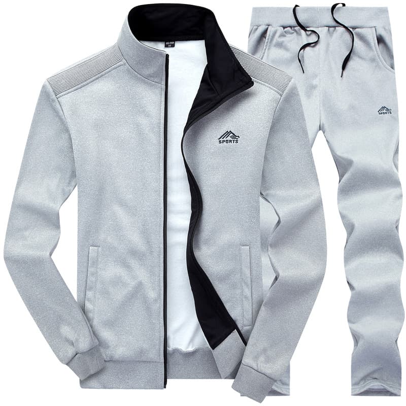 Middle-Aged and Elderly Men's Spring/Autumn Sport Set Two-Piece Dad's Autumn Outfit Father's Casual Running Sportswear