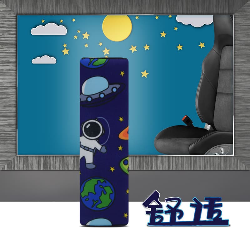Car Accessories Soft Comfortable Cartoon Printed Shoulder Protector Cover Car Seat Belt Shoulder Pad Cushion Automobile Supplies