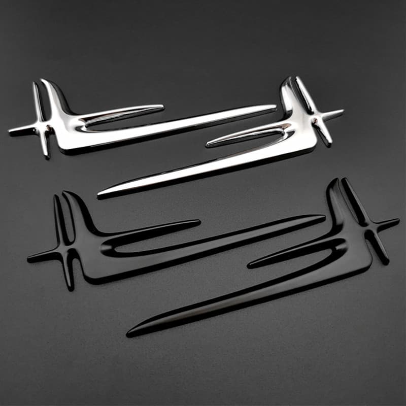 For Mercedes-Benz C-Class E-Class Long Wheelbase Metal Extended Side Badge Decoration Sticker Car Emblem Side Logo Modification