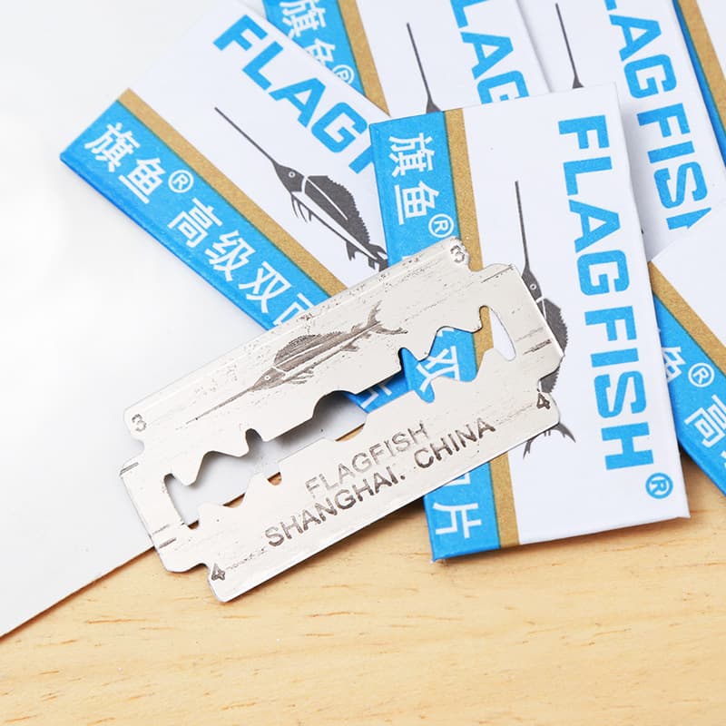 Stainless Steel Double-Edge Razor Blades for Men, Vintage Shaving Blades, Eyebrow Trimming Tool, Face Razor Blades