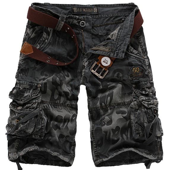 Always in stock, large size European and American Amazon cargo pants, loose camouflage cargo mid-length shorts 5-inch shorts 2292