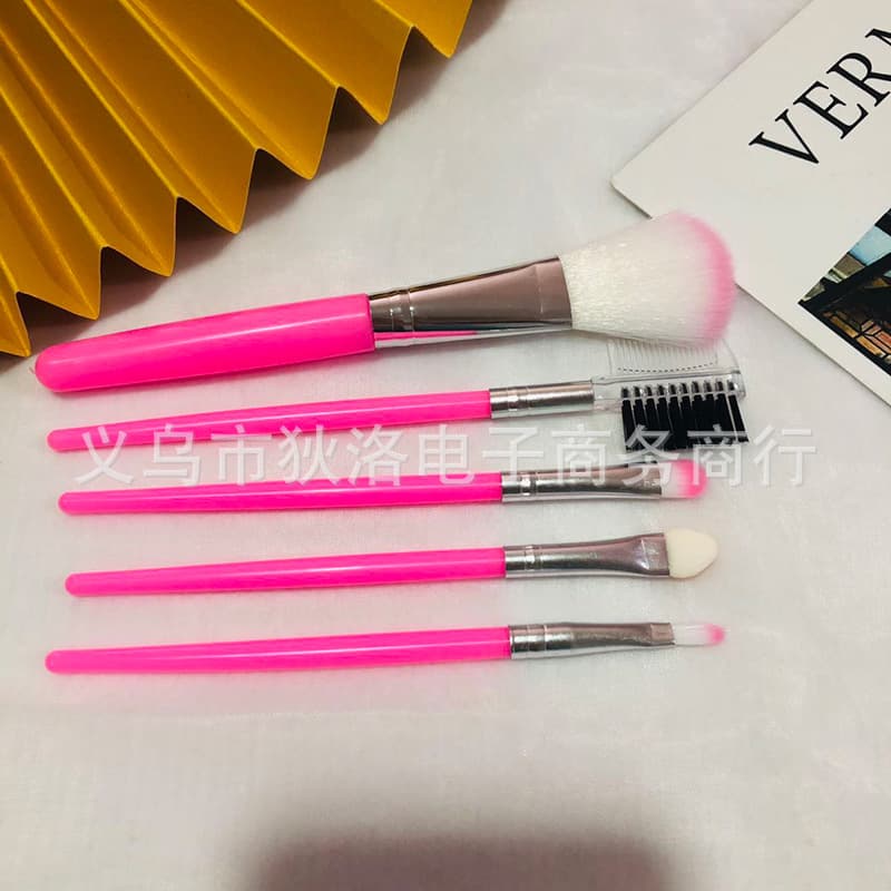 5-Piece Makeup Brush Set for Beginners, Makeup Tools, Eyeshadow Brush, Blush Brush, Eyelash Brush, Makeup Comb, Mermaid Makeup