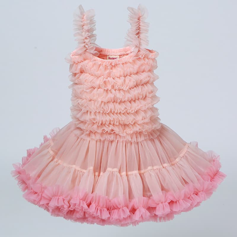 European and American Children's Clothing Suspender Princess Skirt Tutu Skirt Dress Girls Mesh Cake Skirt Tutu Skirt One-Year-Old Dress