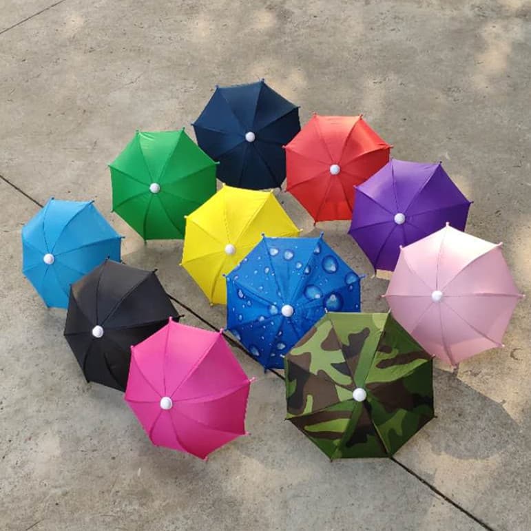 Mini Motorcycle Umbrella Mobile Phone Sunshade Rain Umbrella Decorative Coated Compact Travel