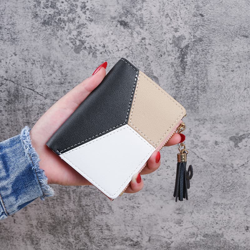 2025 Tassel Korean Style New Women's Wallet Short Crossbody Purse Multifunctional Zipper Wallet