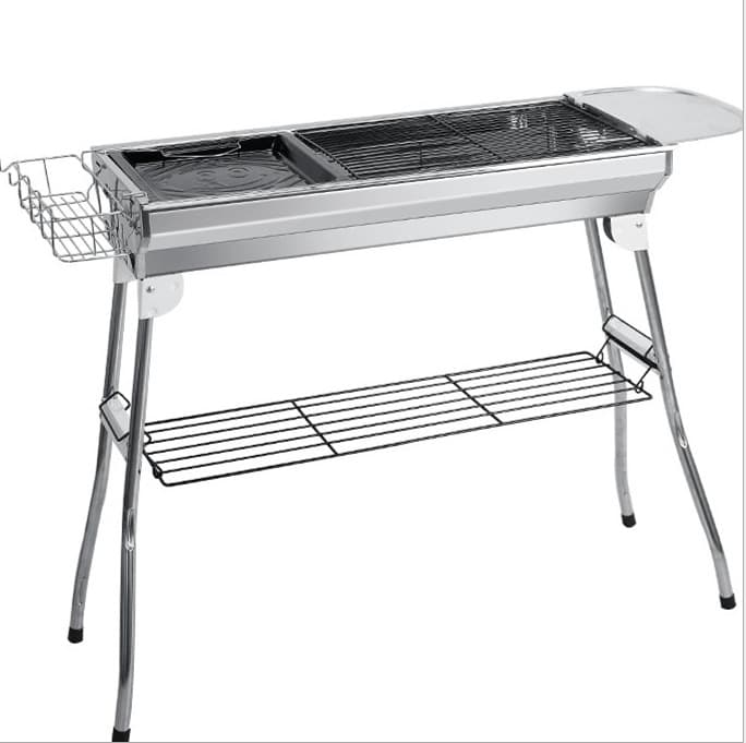 Factory direct sales of thickened large stainless steel barbecue grill, outdoor folding barbecue grill, portable BBQ grill.