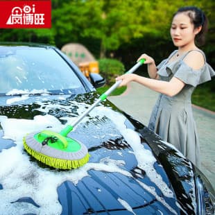 Factory Direct Chenille 3-Section Telescopic Car Wash Brush Soft Bristle Cleaning Car Washing Tool