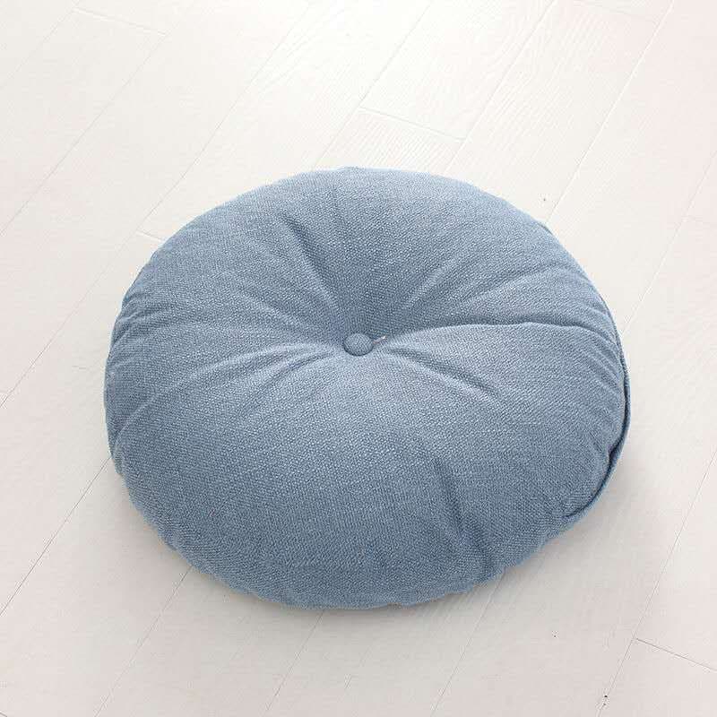 Japanese Linen Cushion Floor Seat Pad Thickened Backrest Cushion Fabric Bay Window Balcony Meditation Tatami Cushion Throw Pillow