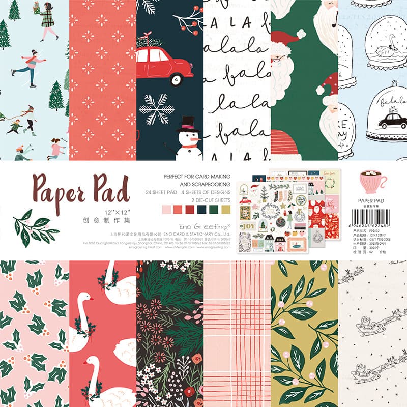 DIY album paper, handmade origami 24 sheets creative making set (12*12) (PP2001-2002)
