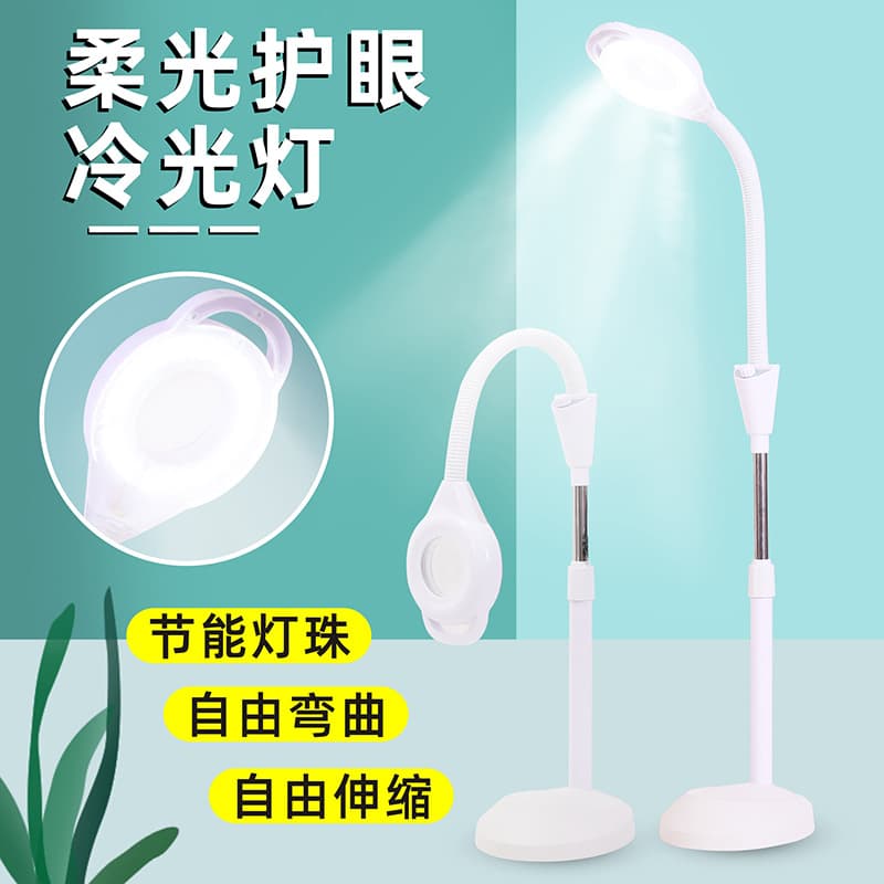 Manufacturer Direct Sales LED Tattoo Eyebrow Lamp Beauty Salon 8x Magnifier Cold Light Lamp Songyue Floor Lamp