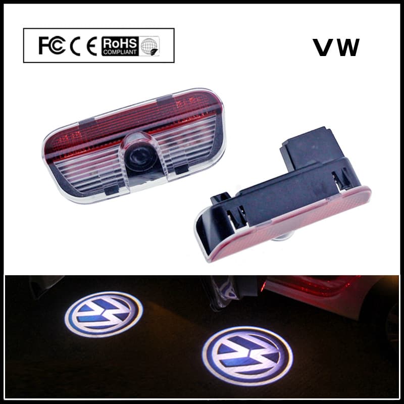 LED Door Projector Decoration Light for Volkswagen Welcome Lights CC Passat Magotan Touareg Phideon