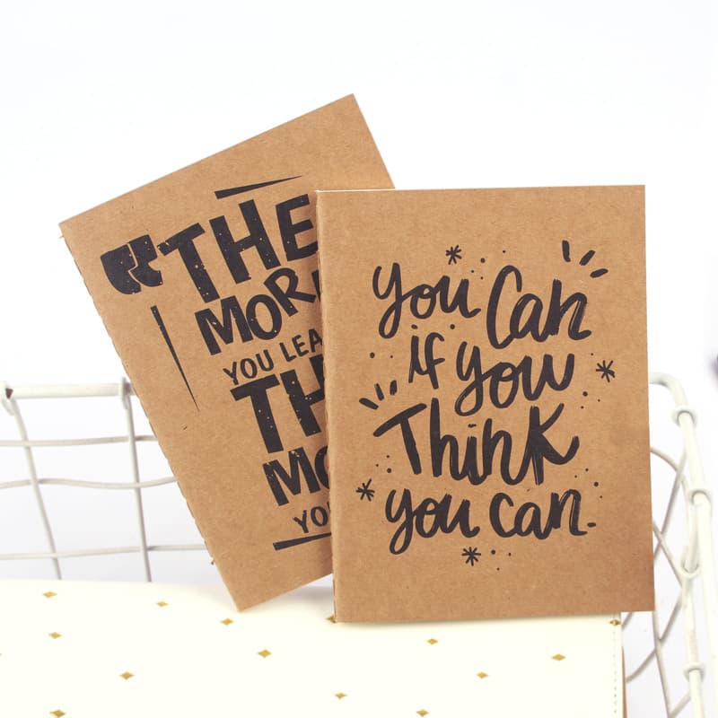 Notepad foreign trade stationery gift A6 kraft paper cover small notebook A5 B5 study notebook printable logo