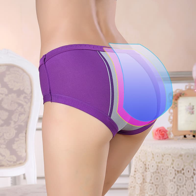 5-Code Mid-Waist Women's Period Panties Three-Layer Leak-Proof Ladies Menstrual Triangle Sanitary Pants