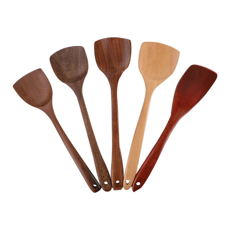 Household Wooden Spatula for Non-Stick Pans, Wooden Cooking Spatula, High-Temperature Resistant Wood Spoon, Solid Wood Kitchen Utensil Wholesale