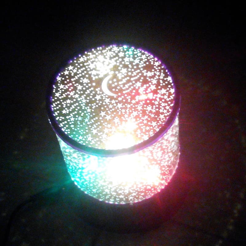 Starry Lady Round USB-Powered Star Projector Sleep Light Novel Creative LED Color-Changing Light
