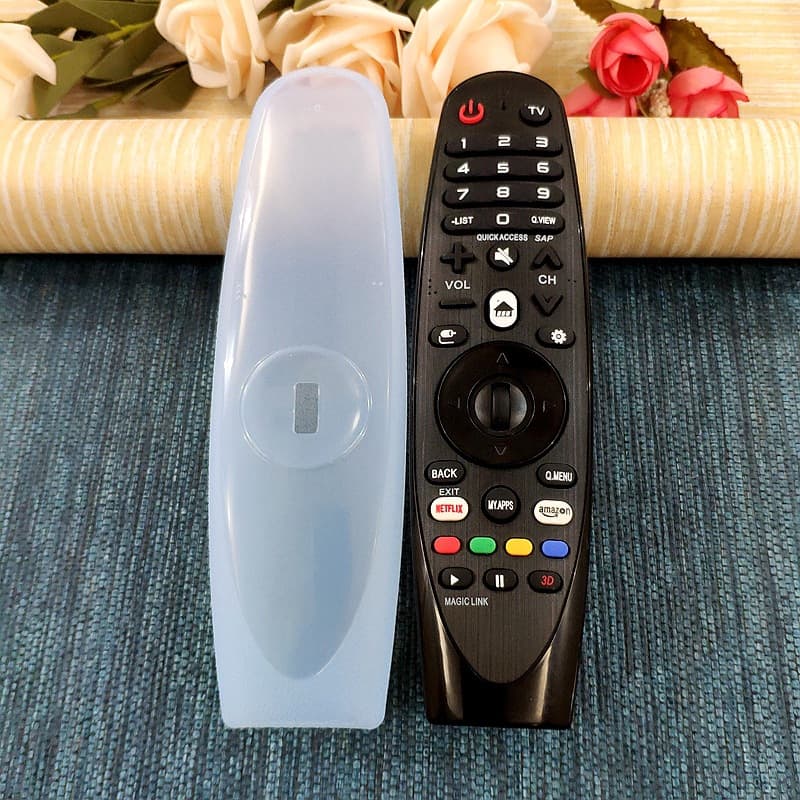 Thickened drop-proof high-definition transparent silicone case for LG dynamic TV remote AN-MR600/650.