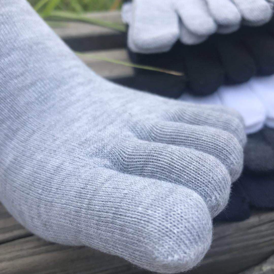 Pinduoduo Exclusive: Men's Five-Toe Socks, All-Season Five-Toe Socks, Polyester-Cotton Straight-Line Split-Toe Socks, Export Exclusive
